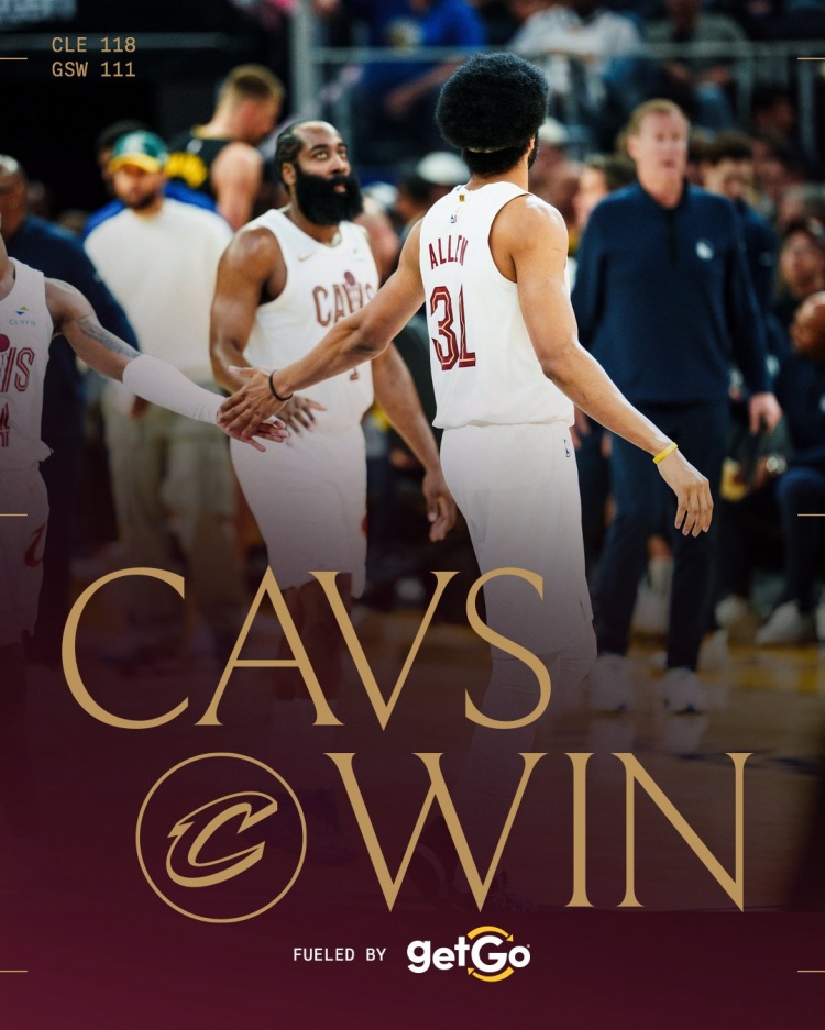 騎士主場力克勇士 哈登阿倫高效表現(xiàn)登官方海報