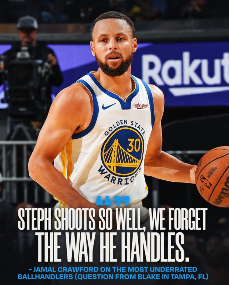 克勞福德點(diǎn)出庫里被忽視特質(zhì) 頂級投射掩蓋控球大師本質(zhì)