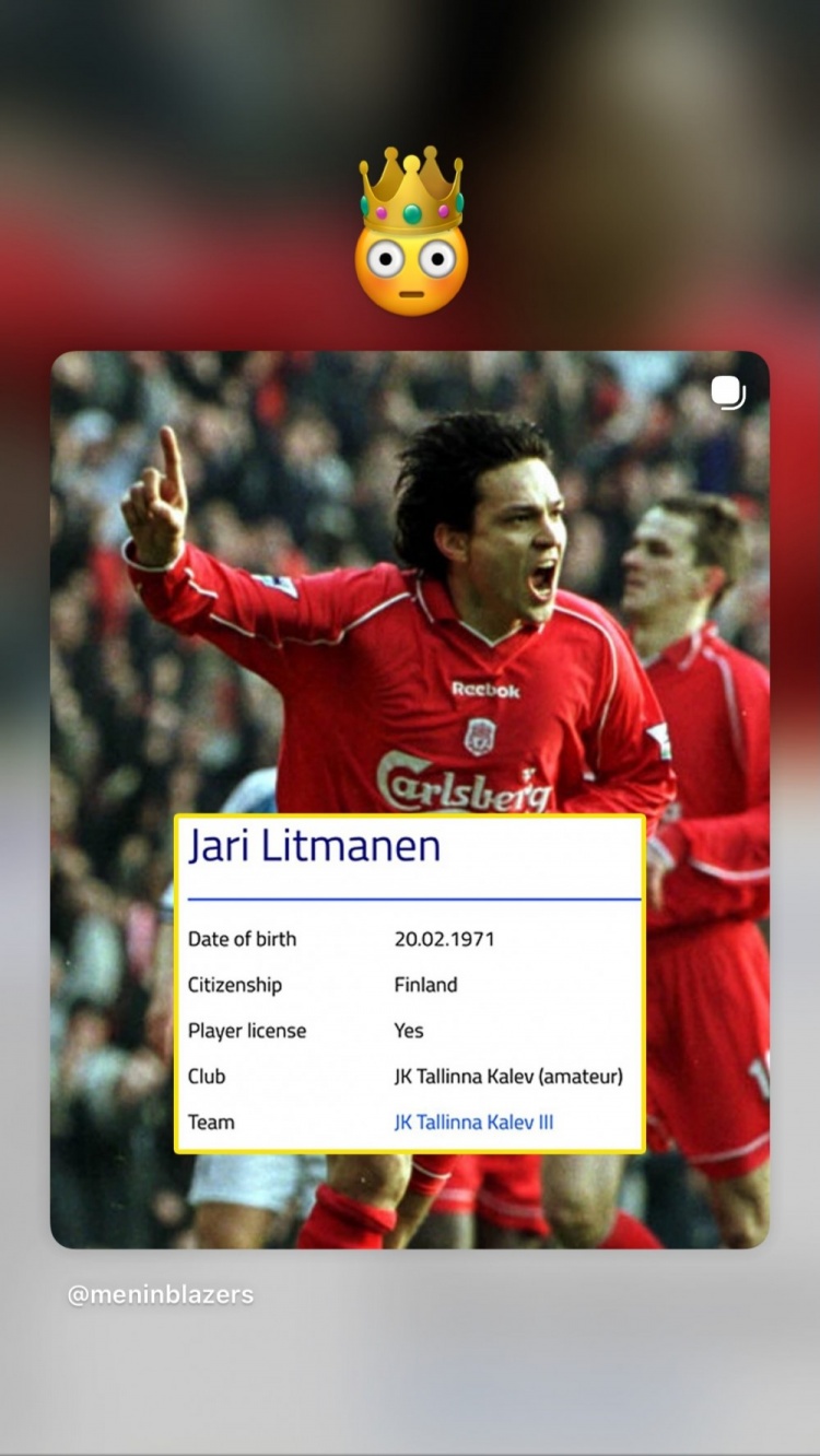 55歲芬蘭傳奇利特馬寧復(fù)出 注冊(cè)愛沙尼亞塔林卡列夫三隊(duì)