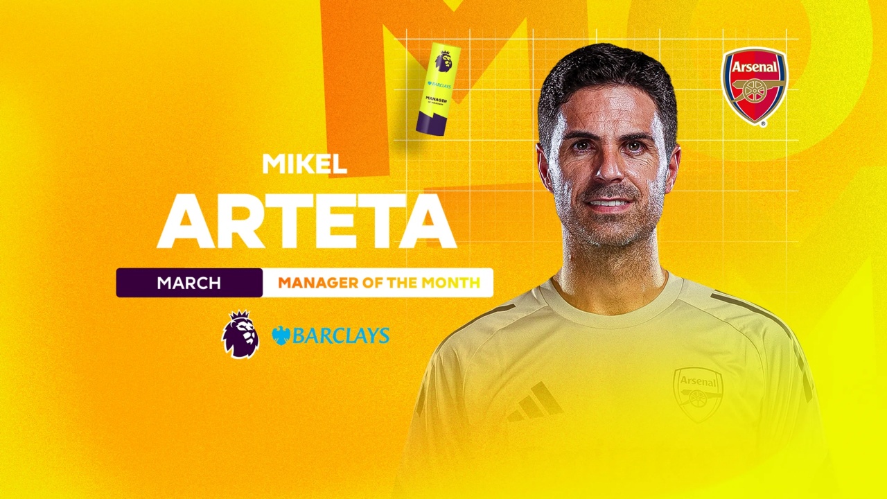 阿爾特塔獲月最佳后足總杯出局 阿森納1-2負英冠南安普頓 阿爾特塔獲月最佳后足總杯出局 阿森納1-2負英冠南安普頓