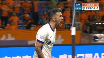 津門虎客場(chǎng)三球完勝十人玉昆 基萊斯兩射一傳主導(dǎo)賽季首勝