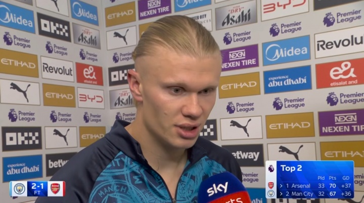 哈蘭德B席賽后談爭冠 每場都是決賽保持謙遜