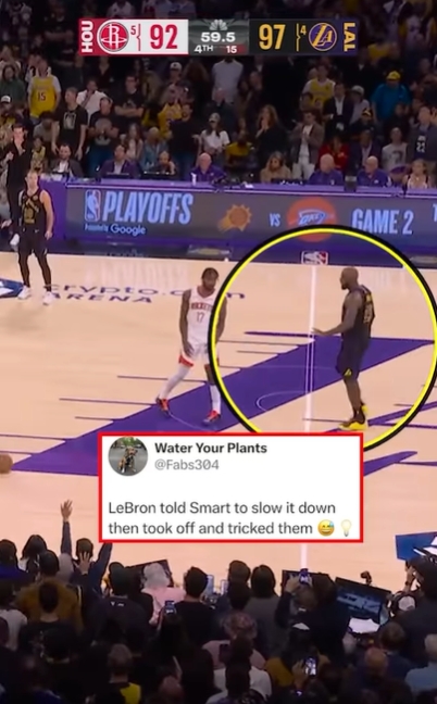 詹姆斯假意壓節(jié)奏后空切暴扣終結比賽