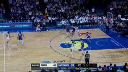 [楊瀚森上籃]這餅吃得美滋滋！楊瀚森籃下接球輕松上籃笑納2分！