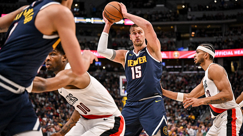 [CCTV全場(chǎng)集錦]??9連勝！掘金加時(shí)18分逆轉(zhuǎn)開拓者 約基奇35+14+13 卡馬拉30分